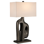 Настольная лампа с прямоугольным тканевым абажуром на фигурном каркасе Brutilist  варинант исполнения - 2 | Loft Concept в Липецке