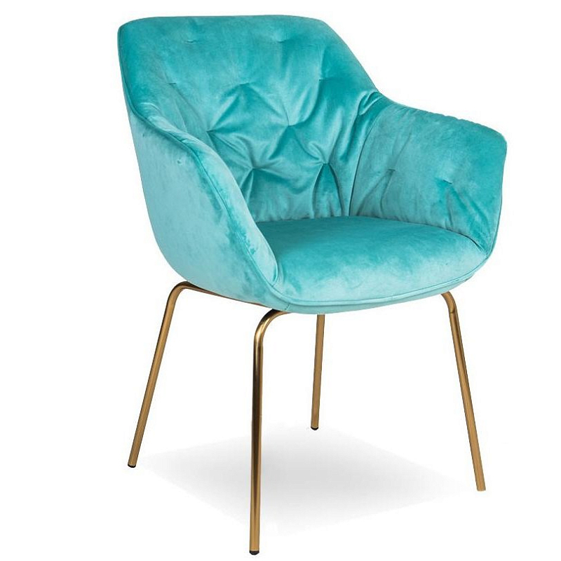 Стул Gentle Turquoise Бирюзовый Золотой Стул Gentle Turquoise Бирюзовый Золотой в Липецке | Loft Concept
