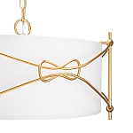 Люстра в форме цилиндра с белым тканевым абажуром Simple Knot варинант исполнения - 2 | Loft Concept в Липецке