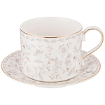 Чайный сервиз из фарфора с цветочным принтом на 6 персон 14 предметов Floral Charm варинант исполнения - 1 | Loft Concept в Липецке