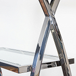 Металлический стеллаж со стеклянными полками Molecule варинант исполнения - 5 | Loft Concept в Липецке