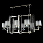 Люстра прямоугольной формы с 8-ю цилиндрическими плафонами из стекла Laurent варинант исполнения - 4 | Loft Concept в Липецке