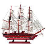 Декоративная модель деревянного красного парусника в подарочной упаковке With The low варинант исполнения - 1 | Loft Concept в Липецке