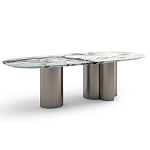 Стол обеденный мраморный с колоннами Marble Column Table варинант исполнения - 3 | Loft Concept в Липецке