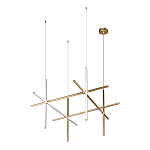 Люстра с 6-ю цилиндрическими плафонами на тонких тросах Trumpet tube варинант исполнения - 4 | Loft Concept в Липецке