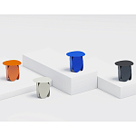 Matis журнальный столик серый из металла и кожи варинант исполнения - 2 | Loft Concept в Липецке