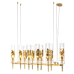 Люстра подвесная прямоугольная с 10-ю цилиндрическими плафонами LIAISON варинант исполнения - 2 | Loft Concept в Липецке