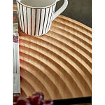 Журнальный столик с круглой фактурной столешницей из натурального дерева Vortex варинант исполнения - 5 | Loft Concept в Липецке