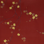 Обои ручная роспись Cherry Tree Special Colourway on Scarlet Lady dyed silk варинант исполнения - 1 | Loft Concept в Липецке