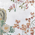 Обои ручная роспись Summer Night Blossom Original colourway on Ocean Silver gilded paper варинант исполнения - 2 | Loft Concept в Липецке