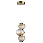 Подвесной светильник с 3-мя рифлеными стеклянными шарами Marcelh Light варинант исполнения - 2 | Loft Concept в Липецке