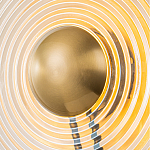 Бра с янтарным стеклянным диском и золотистыми акцентами Savio Glass Disc варинант исполнения - 7 | Loft Concept в Липецке