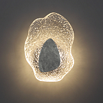 Бра с волнообразным стеклянным плафоном и вставкой из мрамора Liquid Stone варинант исполнения - 4 | Loft Concept в Липецке