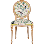 Стул из массива бука бежевый с изображением птиц и цветов Beige Green Chinoiserie Birds Garden Chair варинант исполнения - 1 | Loft Concept в Липецке