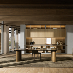 Дизайнерский рабочий стол из металла BLEVIO Table варинант исполнения - 2 | Loft Concept в Липецке