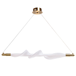 Люстра горизонтальная с волнистым белым плафоном Golden Swirl варинант исполнения - 2 | Loft Concept в Липецке