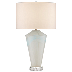 Настольная лампа стеклянная с тканевым абажуром Edges варинант исполнения - 3 | Loft Concept в Липецке