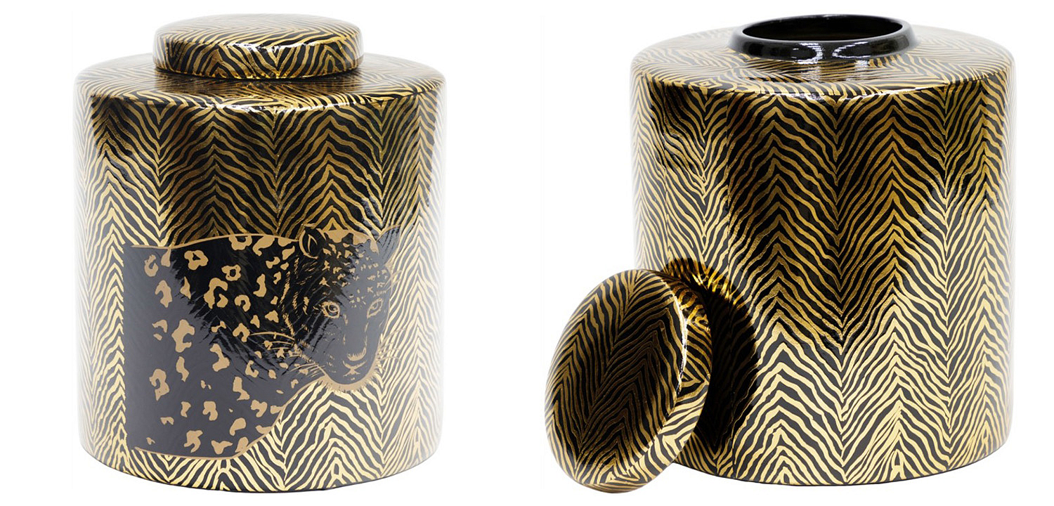 Ваза Leopard Vase black and gold 25 Ваза Leopard Vase black and gold 25 - Loft-Concept в Липецке