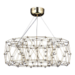 Люстра с тонкой металлической конструкцией цвета золото Quasar варинант исполнения - 1 | Loft Concept в Липецке