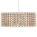 Люстра в форме цилиндра с вставками из деревянных бусин Wooden Beads варинант исполнения - 1 | Loft Concept в Липецке