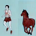 Дизайнерская плитка Конь бегун варинант исполнения - 2 | Loft Concept в Липецке