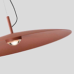 Подвесной светильник круглой формы с коричневым металлическим абажуром Halo Drift варинант исполнения - 2 | Loft Concept в Липецке