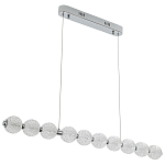 Подвесной линейный светодиодный светильник Crystal Globule Linear Hanging Lamp Chrome варинант исполнения - 2 | Loft Concept в Липецке