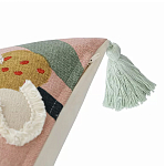 Подушка с цветочным принтом и кисточками Blooming Elegance Daisy варинант исполнения - 3 | Loft Concept в Липецке