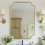 Зеркало в золотой деревянной раме Riviera варинант исполнения - 3 | Loft Concept в Липецке