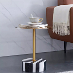 Дизайнерский журнальный стол с круглой столешницей на чёрно-белом основании Muruv варинант исполнения - 1 | Loft Concept в Липецке