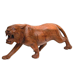 Статуэтка в виде тигра из дерева суар Predator варинант исполнения - 1 | Loft Concept в Липецке