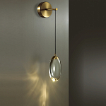 Бра с плафоном в форме капли Crystal Transparent Drop варинант исполнения - 3 | Loft Concept в Липецке