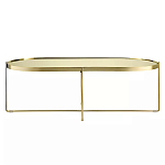 Кофейный столик овальный золотой Modern Mirror Gold Table варинант исполнения - 2 | Loft Concept в Липецке