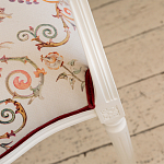 Полукресло из массива бука бежевое с растительным орнаментом Raffael Angel Beige Chair варинант исполнения - 5 | Loft Concept в Липецке