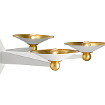 Люстра круглая с бело-золотыми плафонами Light Source варинант исполнения - 1 | Loft Concept в Липецке