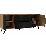 ТВ-тумба с  2-мя ящиками и закрытыми полками Stone Effect варинант исполнения - 3 | Loft Concept в Липецке