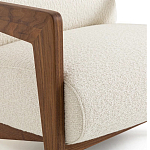 Кресло с обивкой из белого букле Armchair White Boucle варинант исполнения - 3 | Loft Concept в Липецке