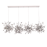 Люстра подвесная из четырех частей с металлическими круглыми элементами Terzani Argent варинант исполнения - 3 | Loft Concept в Липецке