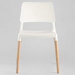 Пластиковый стул на ножках из массива бука Ferret White 4 шт варинант исполнения - 3 | Loft Concept в Липецке