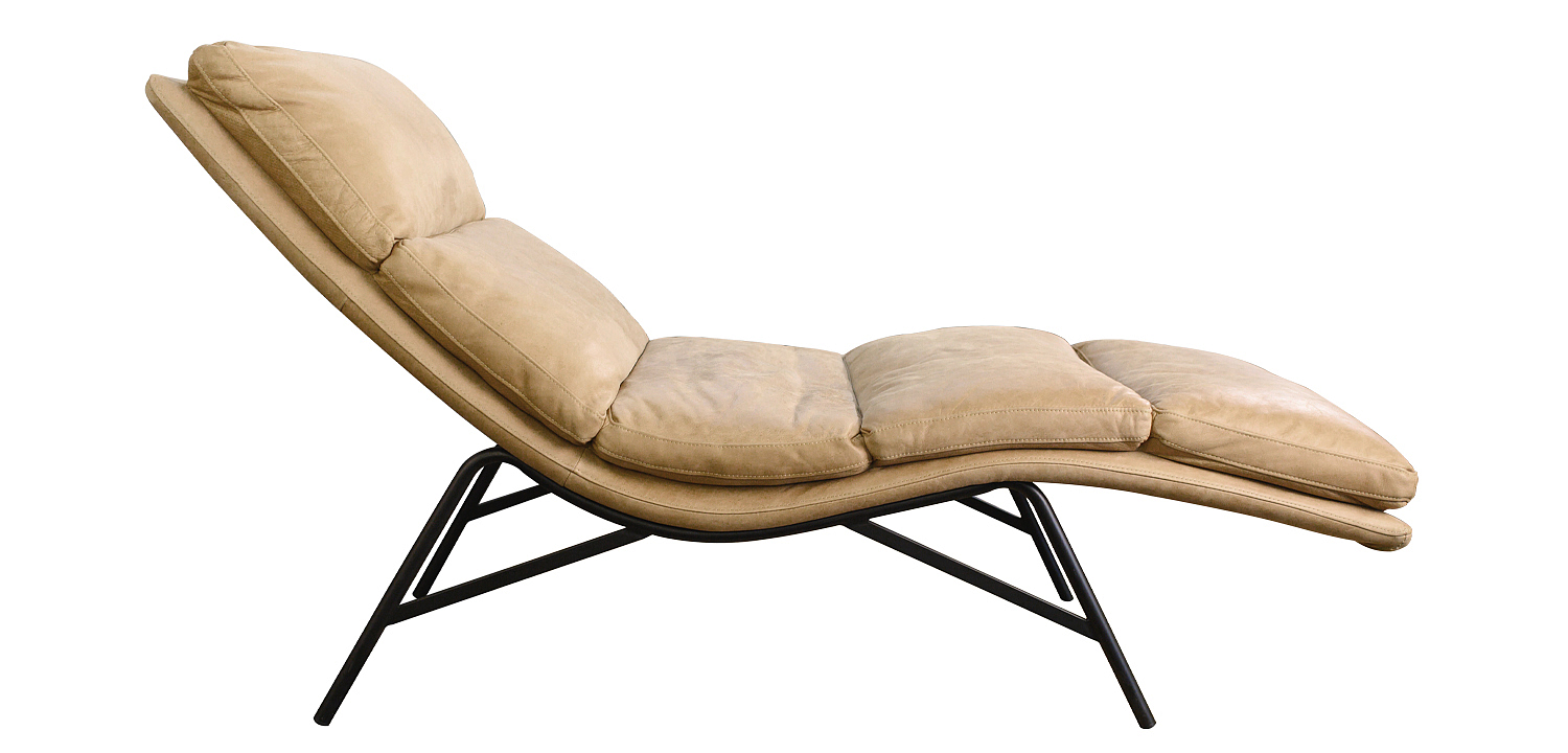 Кушетка Aimeric Leather Chaise Longue Кушетка Aimeric Leather Chaise Longue - Loft-Concept в Липецке