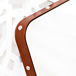 Зеркало прямоугольное в металлической раме с кожаной отделкой Loft in Reflection варинант исполнения - 4 | Loft Concept в Липецке