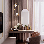 Подвесной светильник с 2-мя сферическими плафонами из рельефного акрила Pearls Suspension Hanging Lamp варинант исполнения - 2 | Loft Concept в Липецке