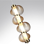 Подвесной светильник с 4-мя рифлеными стеклянными шарами Marcelh Light варинант исполнения - 9 | Loft Concept в Липецке