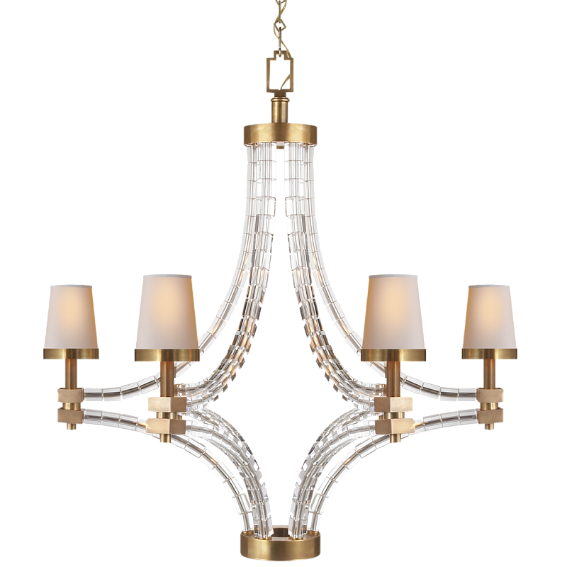 Люстра Crystal Cube Large Chandelier  Латунь Прозрачный в Липецке | Loft Concept 