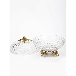 Конфетница из прозрачного рельефного стекла Eden Garden варинант исполнения - 4 | Loft Concept в Липецке