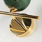 Бра с рифлёными шарообразными плафонами прозрачного и зелёного цвета Bolle Multi Color hanging lamp варинант исполнения - 2 | Loft Concept в Липецке