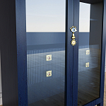 Дизайнерский шкаф витрина Elsa Dreams Blue с 4-мя ящиками варинант исполнения - 4 | Loft Concept в Липецке