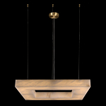 Люстра с квадратным каменным плафоном Calcite Square Light варинант исполнения - 1 | Loft Concept в Липецке