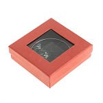 Зеркало карманное двухстороннее круглое из натурального камня Серафинит в подарочной упаковке Silver Stone Mirrors варинант исполнения - 4 | Loft Concept в Липецке