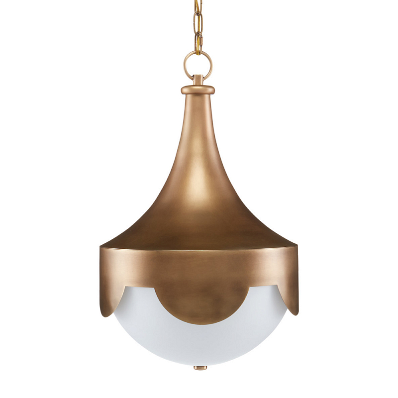 Подвесной светильник светодиодный с каркасом в форме купола Lantern under the Dome Золотой Белый Подвесной светильник светодиодный с каркасом в форме купола Lantern under the Dome Золотой Белый в Липецке | Loft Concept